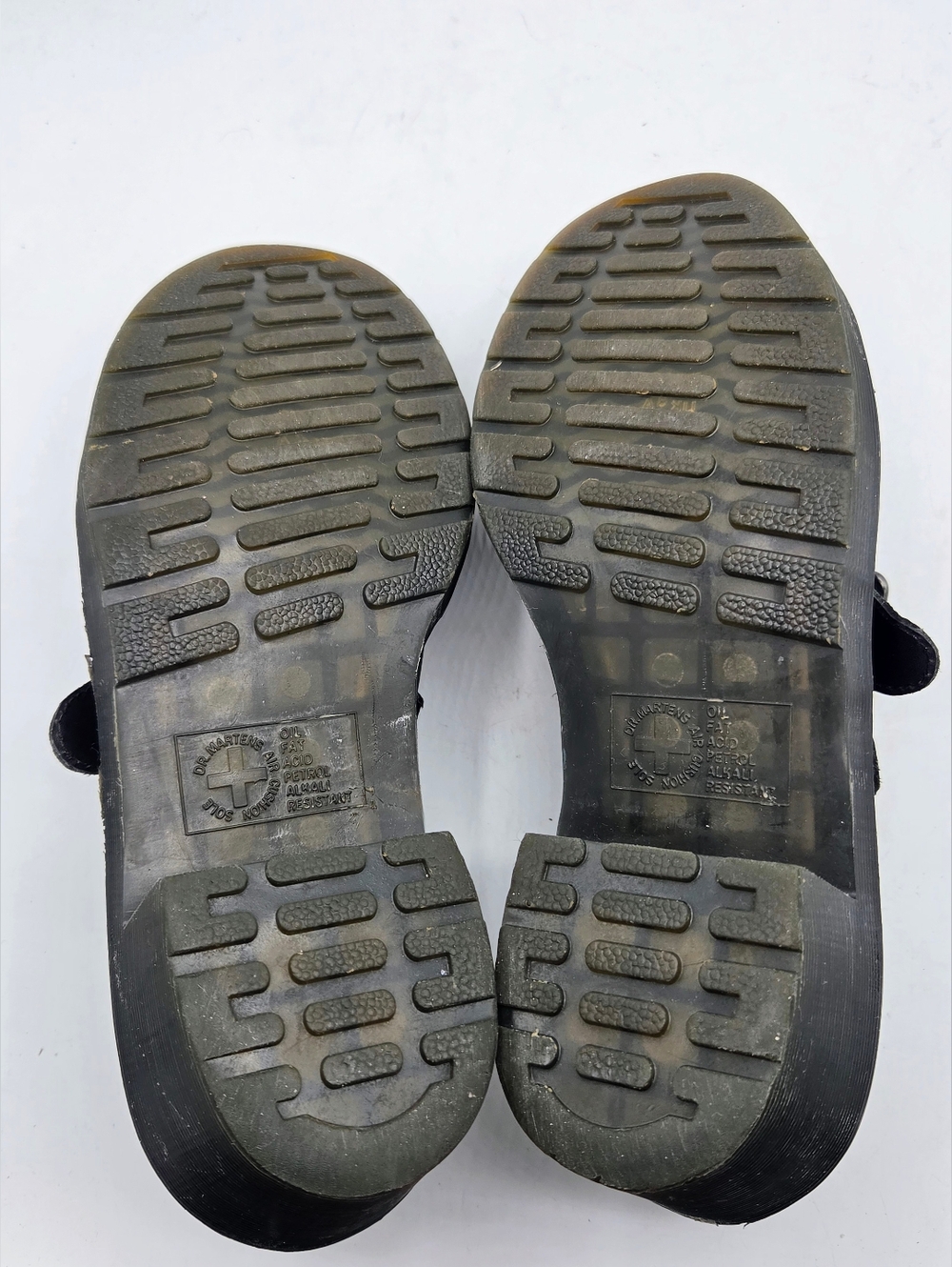 Dr. Martens 8065 Double Strap Heeled Mary Janes - Dark Grey Leather Size 9 - Picture 11 of 16